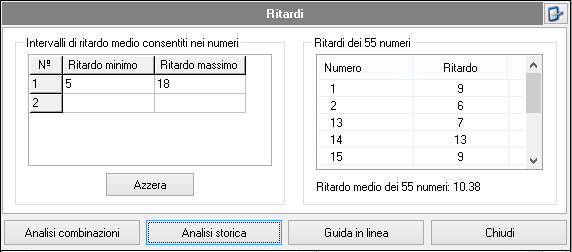 Ridiuzione in base ai ritardi